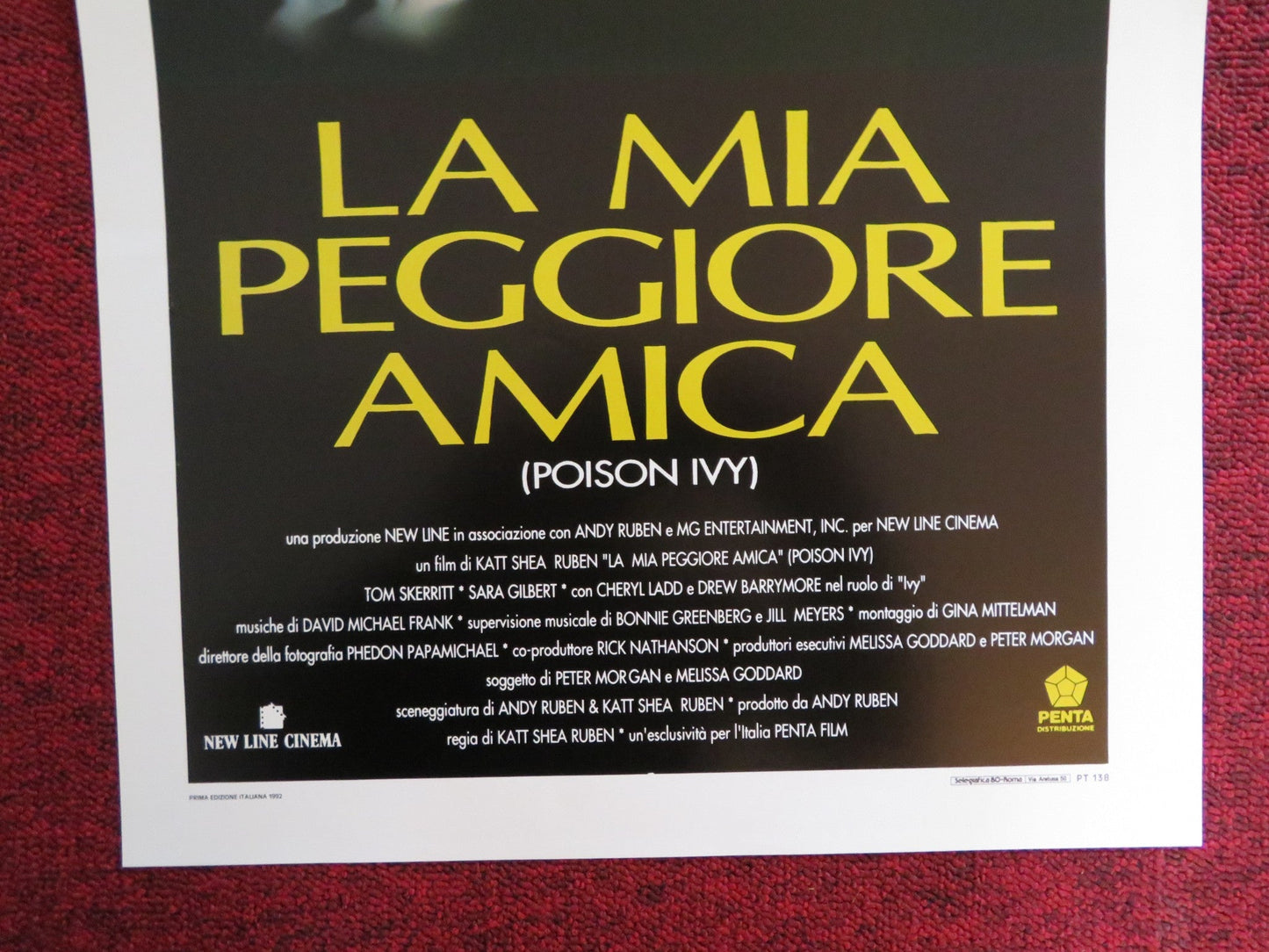 POISON IVY ITALIAN LOCANDINA POSTER DREW BARRYMORE TOM SKERRITT 1992 Rendezvous Cinema Movie posters