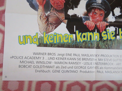 POLICE ACADEMY 3 - BACK IN TRAINING GERMAN A1 (33"x 23") POSTER STEVE GUTTENBERG Movie posters