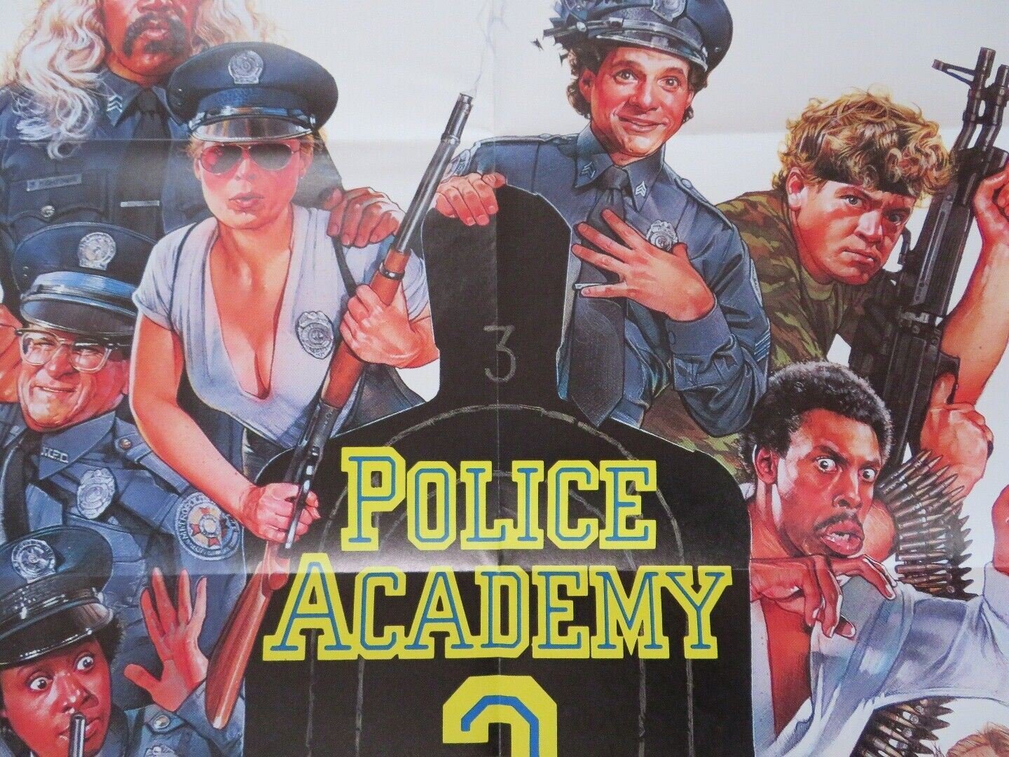 POLICE ACADEMY 3 - BACK IN TRAINING GERMAN A1 (33"x 23") POSTER STEVE GUTTENBERG Movie posters