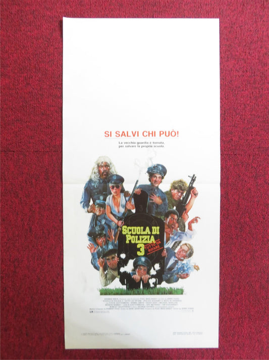 POLICE ACADEMY 3: BACK IN TRAINING ITALIAN LOCANDINA POSTER GUTTENBERG 1986 Rendezvous Cinema Movie posters