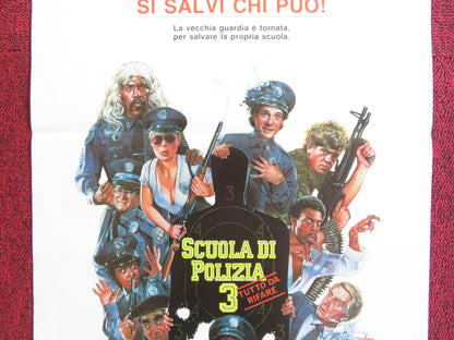 POLICE ACADEMY 3: BACK IN TRAINING ITALIAN LOCANDINA POSTER GUTTENBERG 1986 Rendezvous Cinema Movie posters