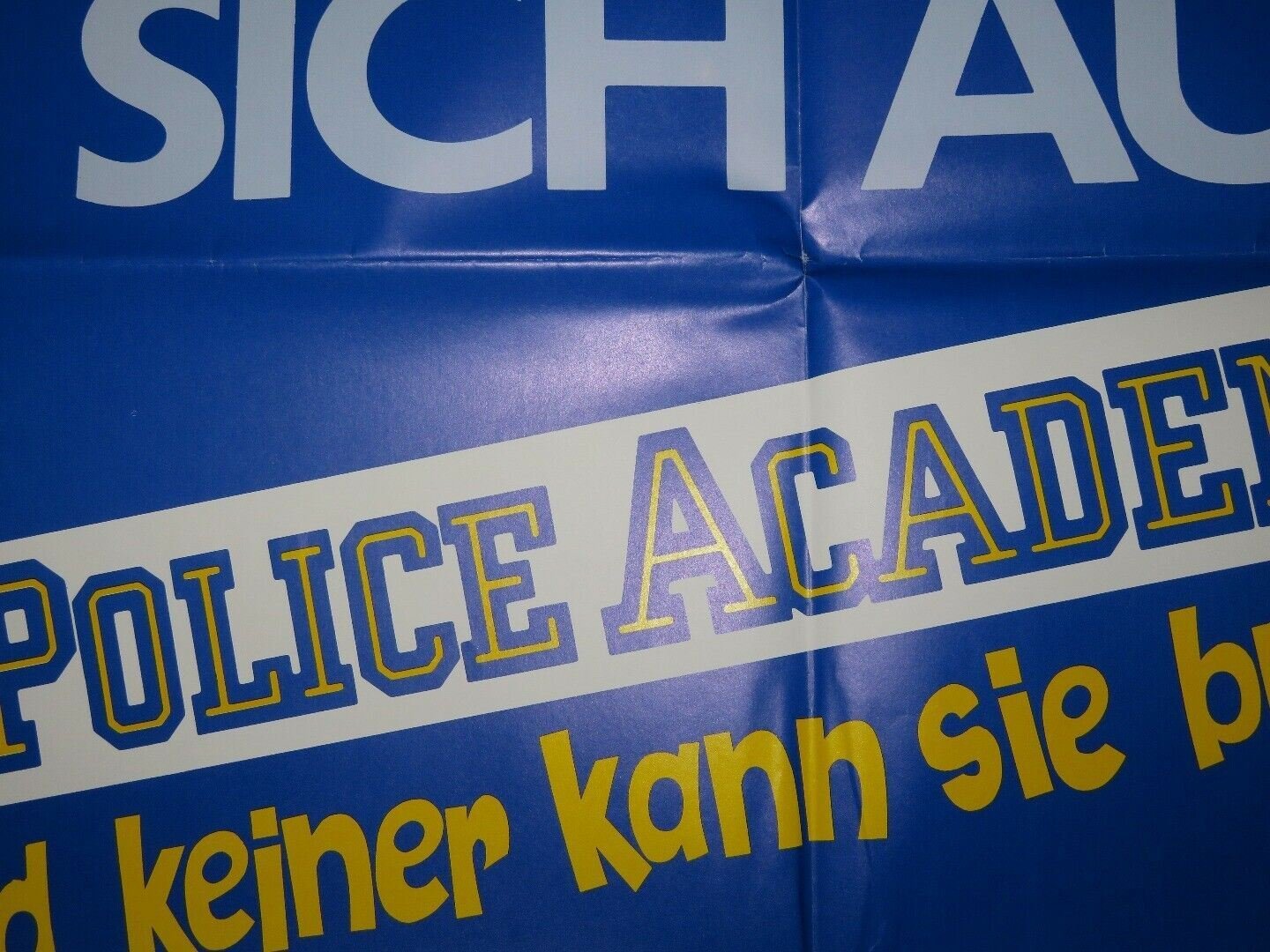 POLICE ACADEMY 3 TEASER GERMAN A1 (33"x 23") POSTER STEVE GUTTENBERG 1986 Movie posters