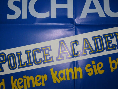 POLICE ACADEMY 3 TEASER GERMAN A1 (33"x 23") POSTER STEVE GUTTENBERG 1986 Movie posters