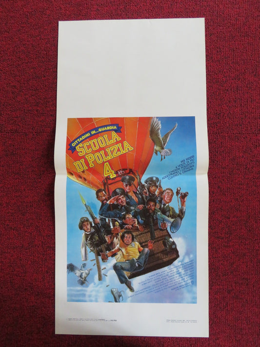 POLICE ACADEMY 4: CITIZENS ON PATROL ITALIAN LOCANDINA POSTER S. GUTTENBERG 1987 Rendezvous Cinema Movie posters