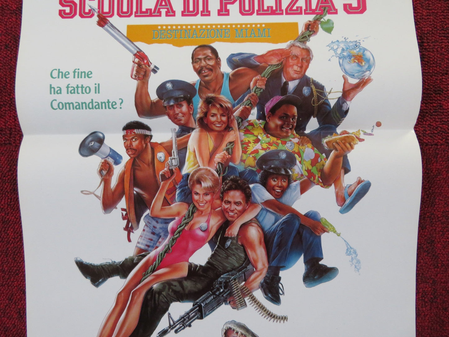POLICE ACADEMY 5: ASSIGNMENT: MIAMI BEACH ITALIAN LOCANDINA POSTER 1988 Rendezvous Cinema Movie posters