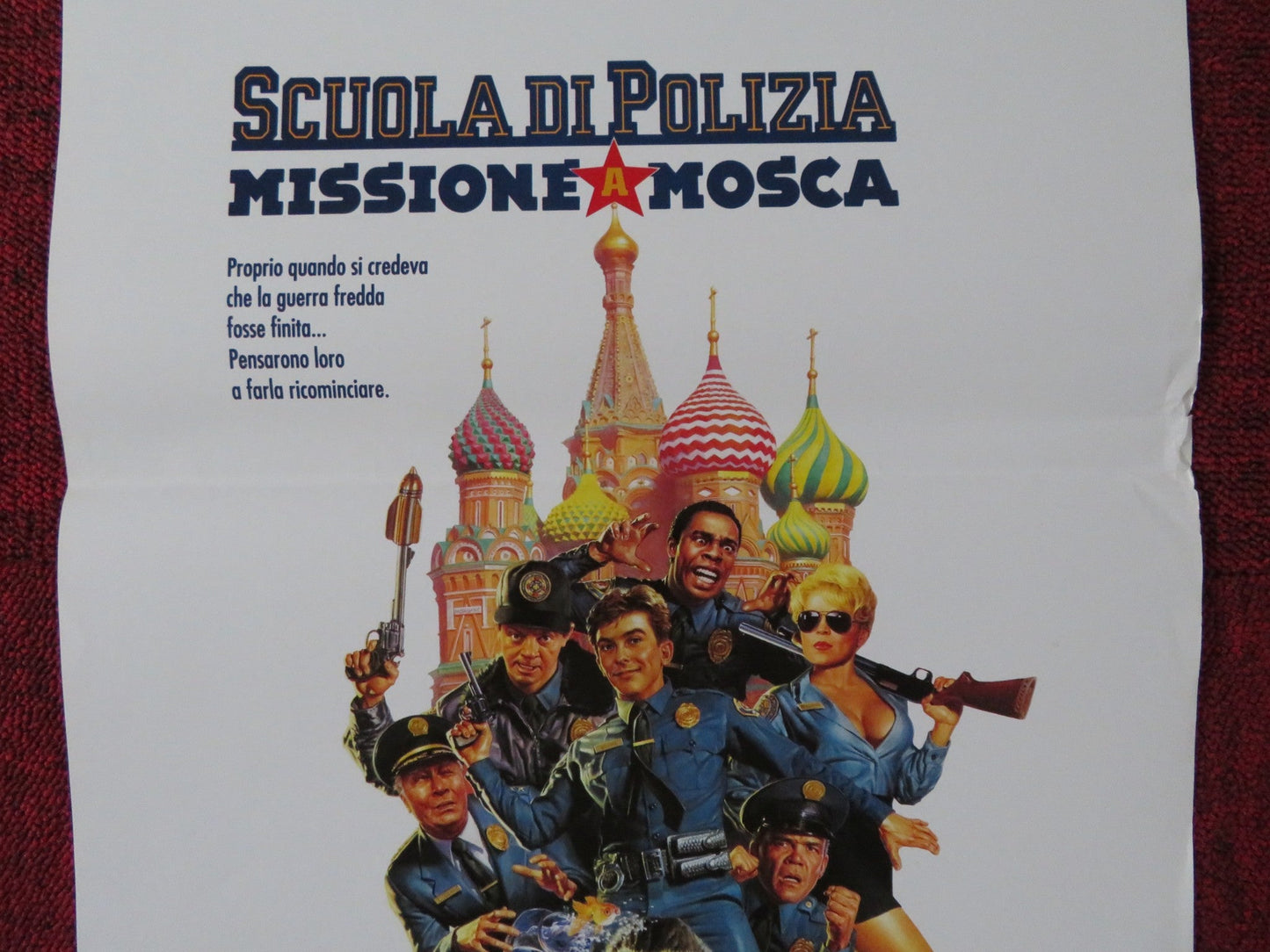 POLICE ACADEMY: MISSION TO MOSCOW ITALIAN LOCANDINA POSTER GEORGE GAYNES 1994 Rendezvous Cinema Movie posters