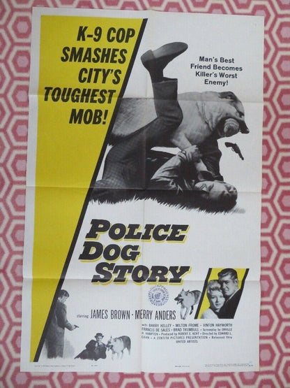 POLICE DOG STORY US ONE SHEET (27 x 41) POSTER JAMES BROWN MERRY ANDERS 1961 Movie posters