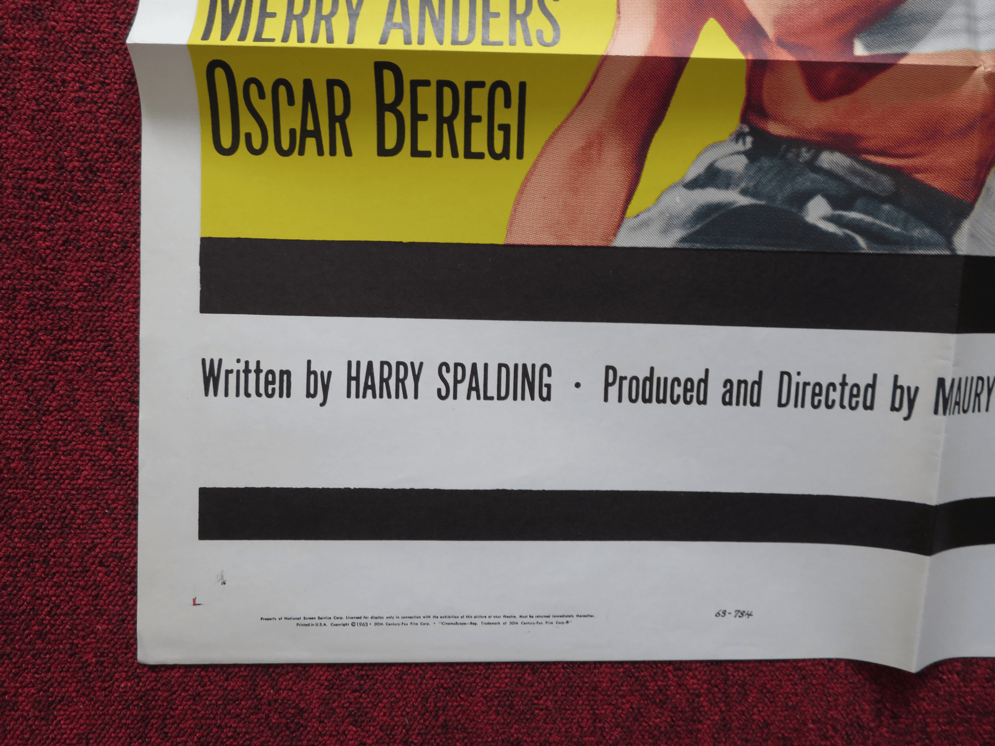 POLICE NURSE FOLDED US ONE SHEET POSTER KEN SCOTT MERRY ANDERS 1963 Rendezvous Cinema Movie posters