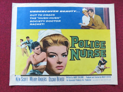 POLICE NURSE HALF SHEET (22"x 28") POSTER KEN SCOTT MERRY ANDERS 1963 Rendezvous Cinema Movie posters
