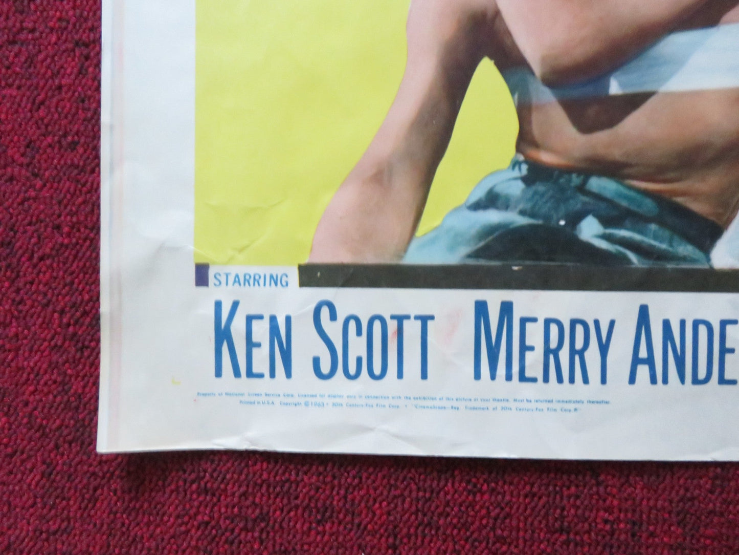 POLICE NURSE HALF SHEET (22"x 28") POSTER KEN SCOTT MERRY ANDERS 1963 Rendezvous Cinema Movie posters