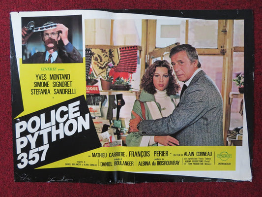POLICE PYTHON 347 - C ITALIAN FOTOBUSTA POSTER YVES MONTAND SIMONE SIGNORET 1976 Rendezvous Cinema Movie posters