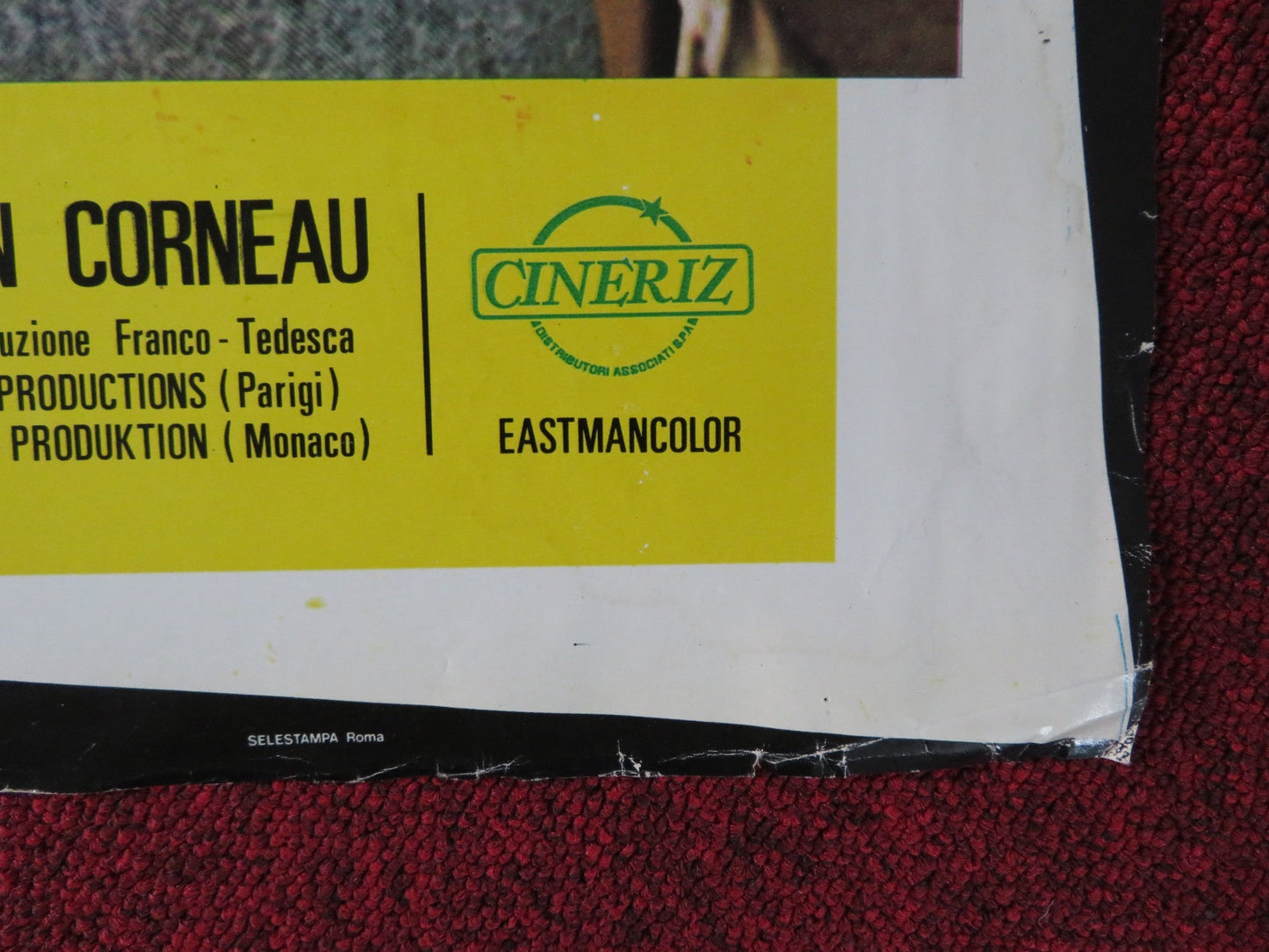 POLICE PYTHON 347 - C ITALIAN FOTOBUSTA POSTER YVES MONTAND SIMONE SIGNORET 1976 Rendezvous Cinema Movie posters