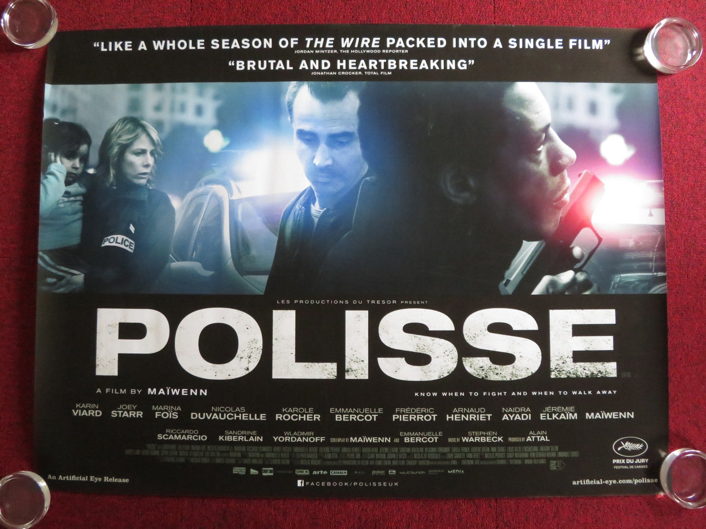POLISSE UK QUAD (30"x 40") ROLLED POSTER KARIN VIARD JOEYSTARR 2011 Rendezvous Cinema Movie posters