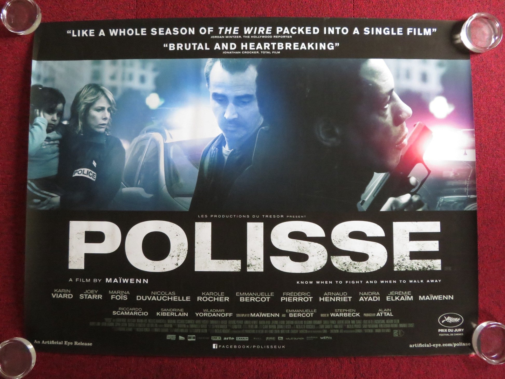POLISSE UK QUAD (30"x 40") ROLLED POSTER KARIN VIARD JOEYSTARR 2011 Rendezvous Cinema Movie posters