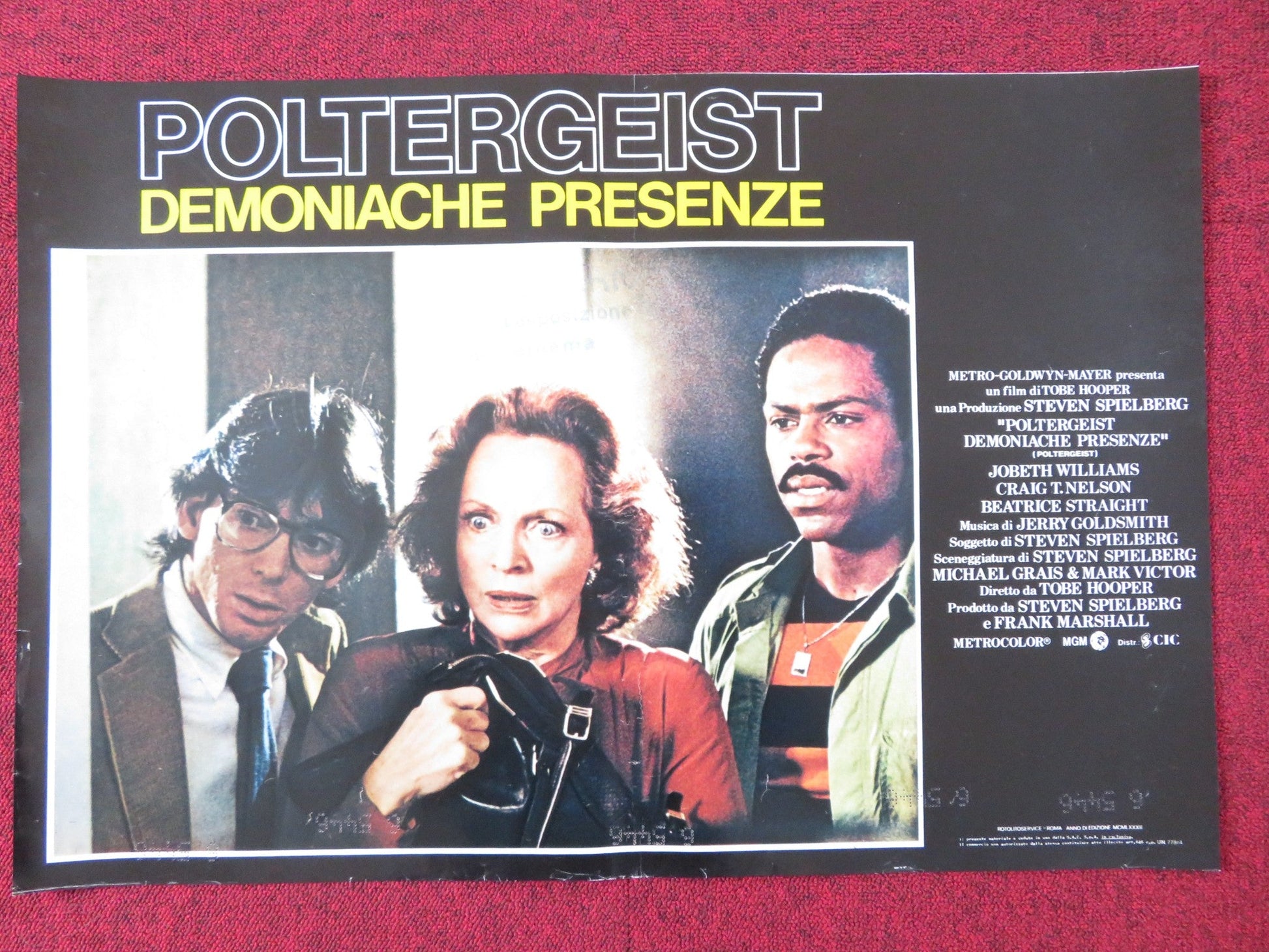 POLTERGEIST - A ITALIAN FOTOBUSTA POSTER SPIELBERG CRAIG T. NELSON 1982 Rendezvous Cinema Movie posters