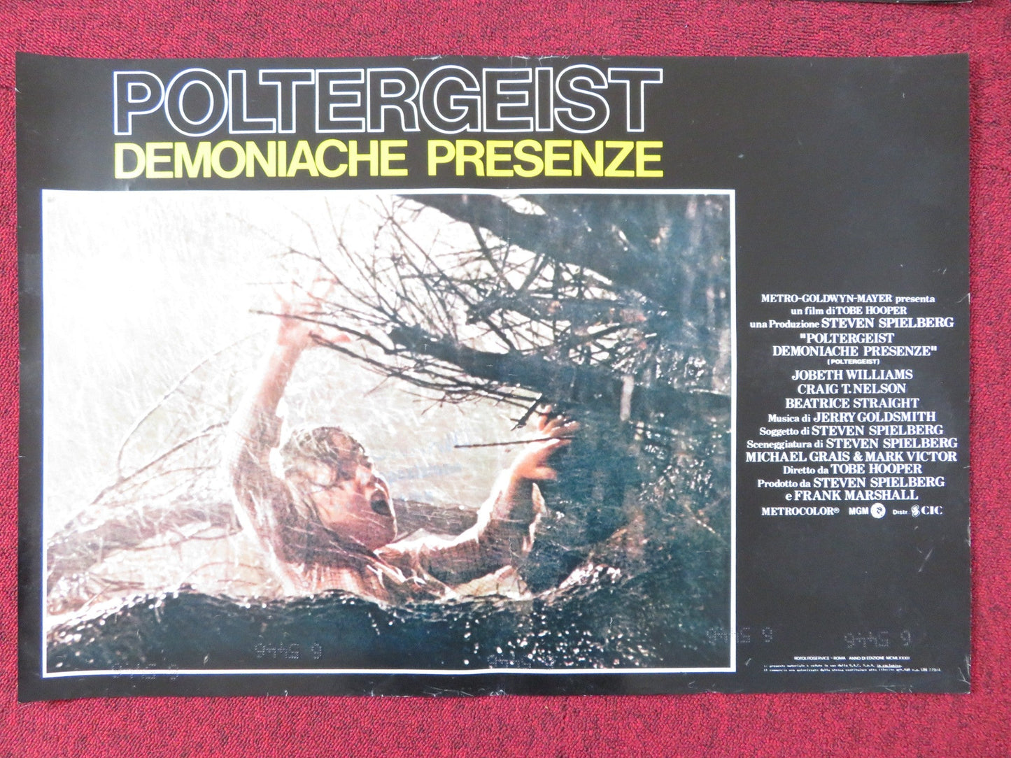 POLTERGEIST - B ITALIAN FOTOBUSTA POSTER SPIELBERG CRAIG T. NELSON 1982 Rendezvous Cinema Movie posters