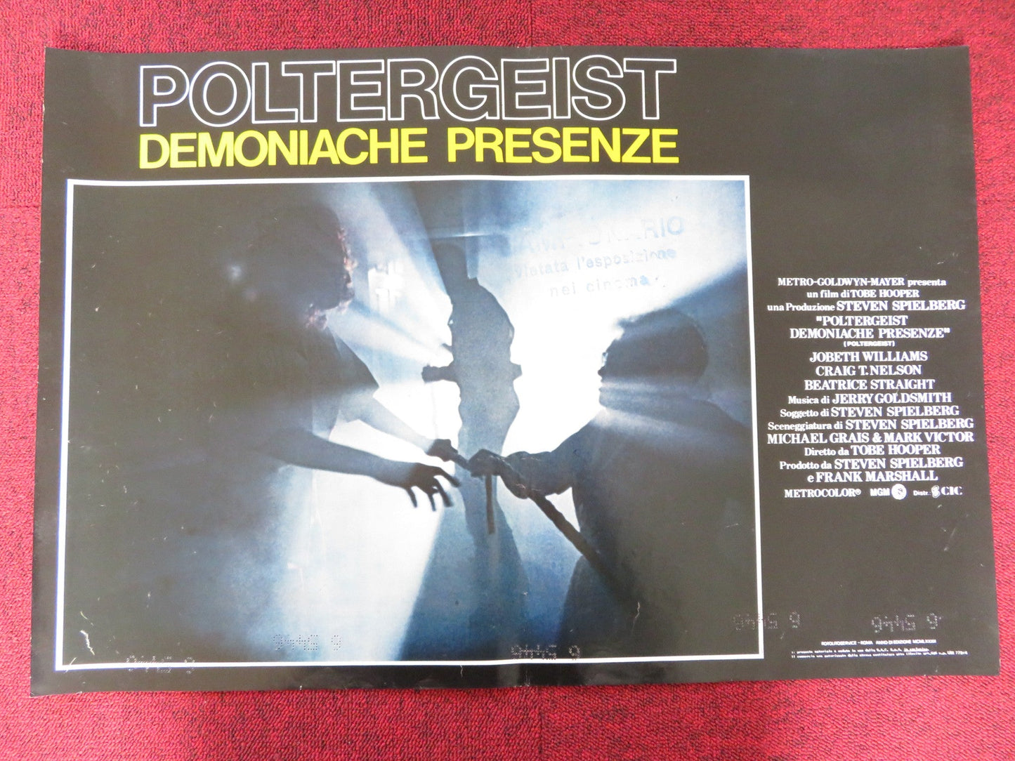 POLTERGEIST - E ITALIAN FOTOBUSTA POSTER SPIELBERG CRAIG T. NELSON 1982 Rendezvous Cinema Movie posters