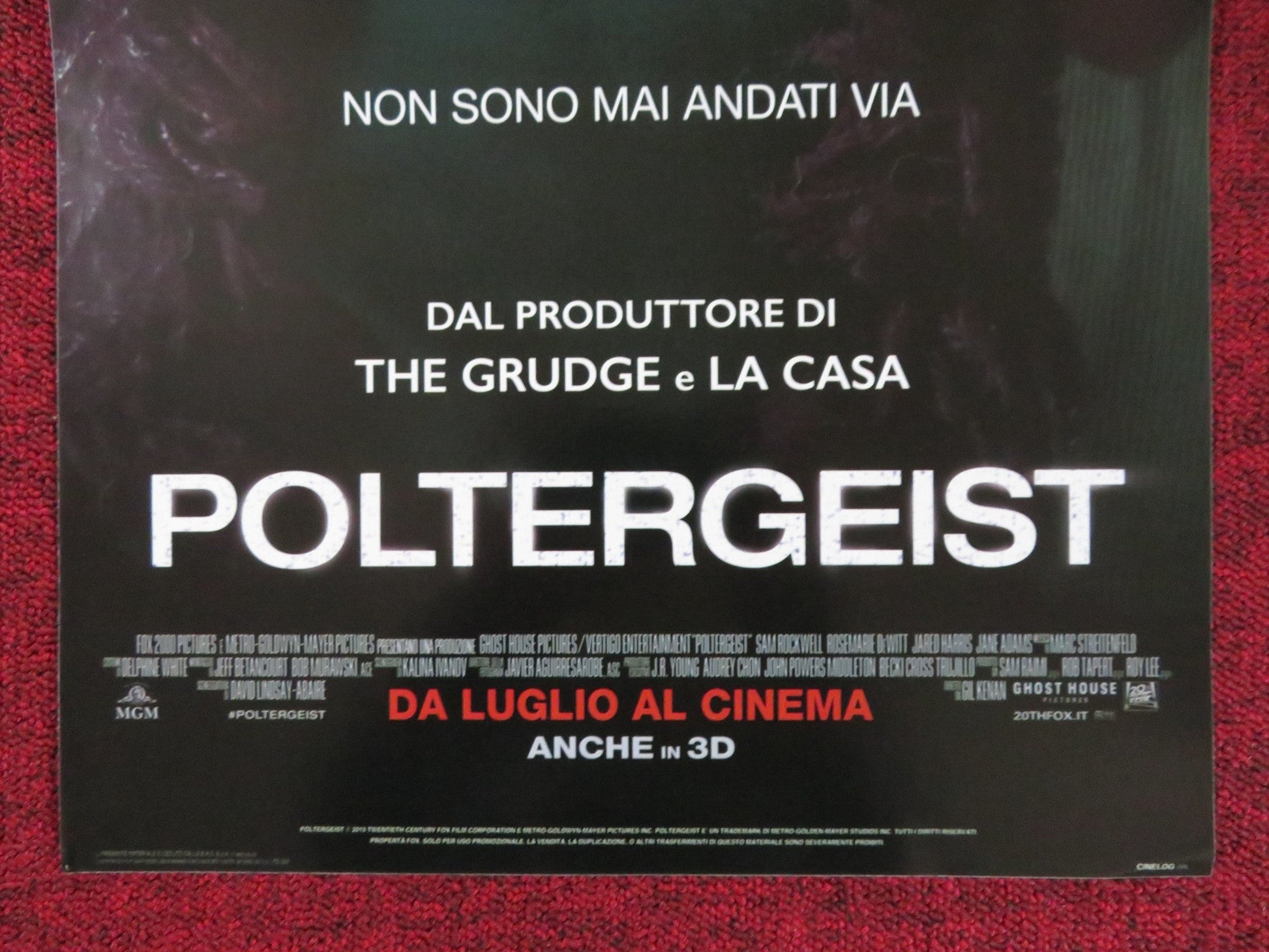 POLTERGEIST ITALIAN LOCANDINA POSTER SAM ROCKWELL ROSEMARIE DEWITT 2015 Rendezvous Cinema Movie posters