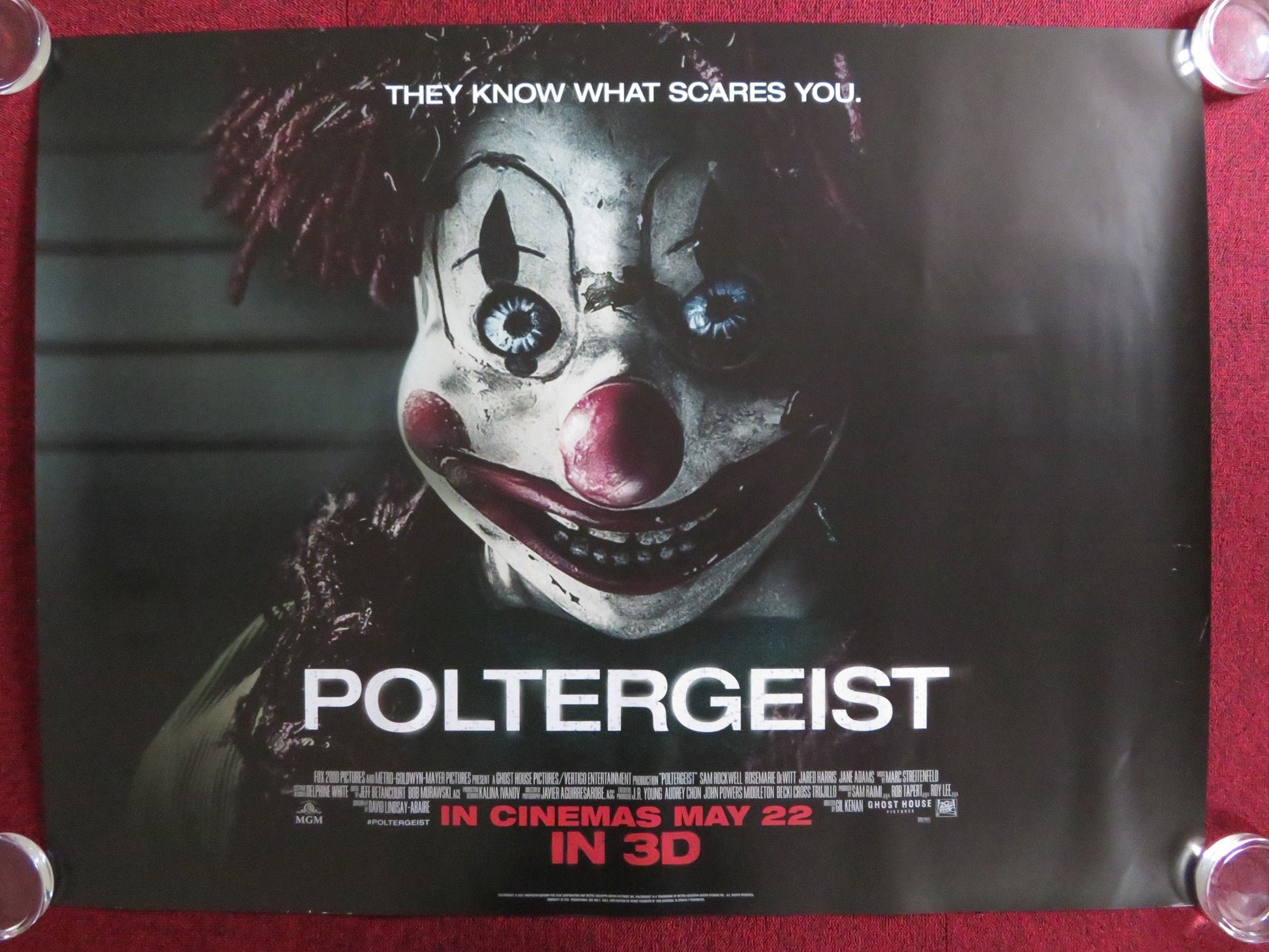 POLTERGEIST UK QUAD (30"x 40") ROLLED POSTER SAM ROCKWELL ROSEMARIE DEWITT 2015 Rendezvous Cinema Movie posters