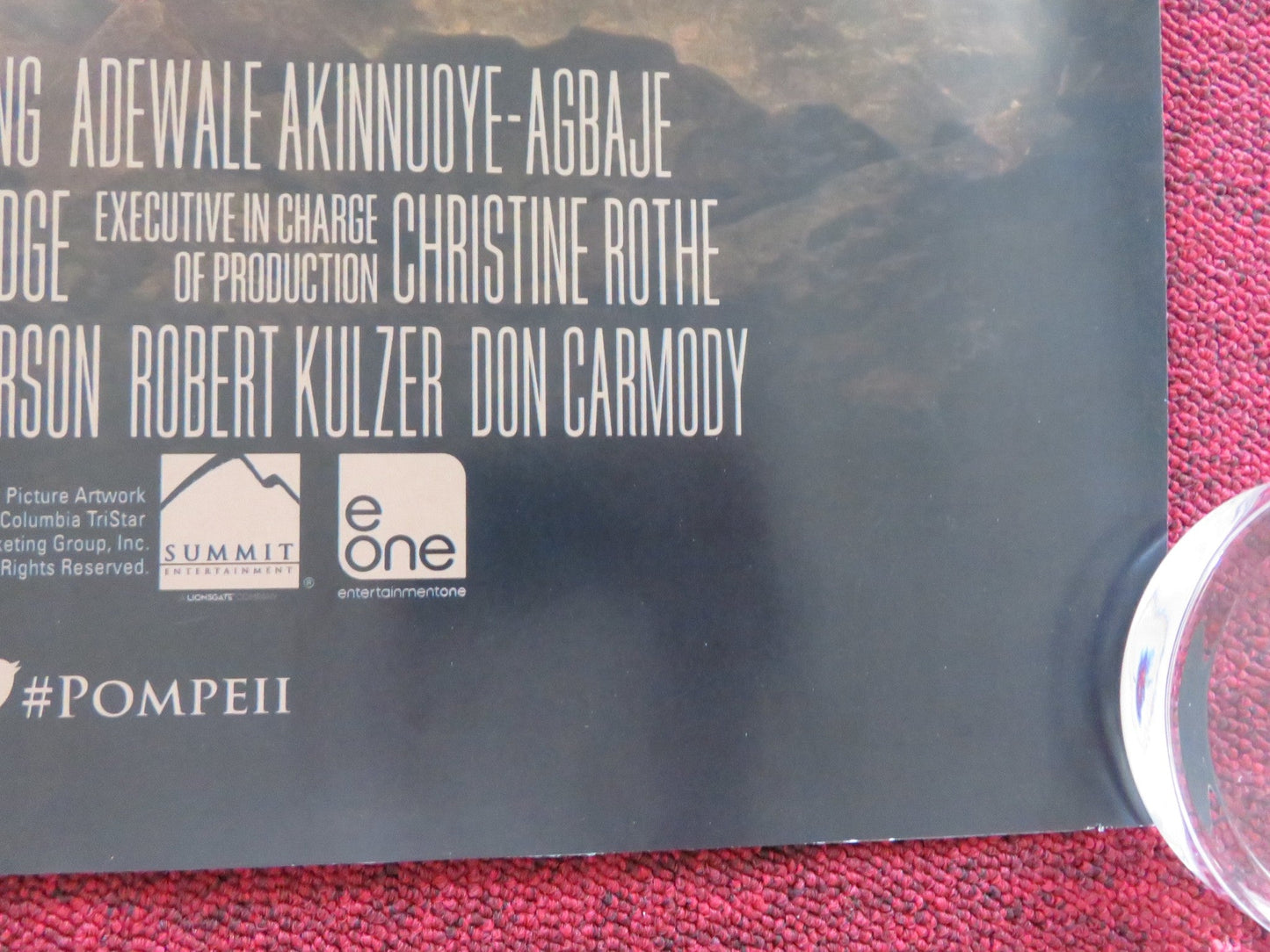 POMPEII UK QUAD (30"x 40") ROLLED POSTER KIT HARINGTON KIEFER SUTHERLAND 2014 Rendezvous Cinema Movie posters