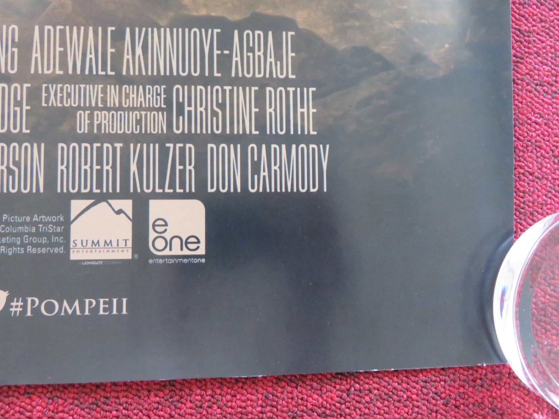 POMPEII UK QUAD (30"x 40") ROLLED POSTER KIT HARINGTON KIEFER SUTHERLAND 2014 Rendezvous Cinema Movie posters