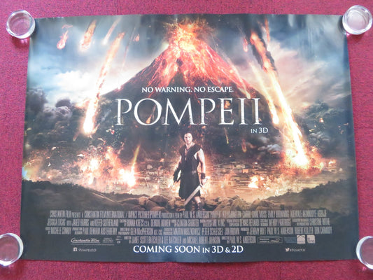 POMPEII UK QUAD (30"x 40") ROLLED POSTER KIT HARINGTON KIEFER SUTHERLAND 2014 Rendezvous Cinema Movie posters