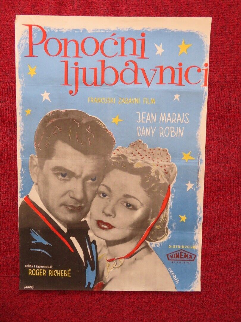 PONOCNI LJUBDAVNICI /THE LOVERS OF MIDNIGHT YUGOSLAVIAN (19"x 27.5") POSTER 1953 Movie posters