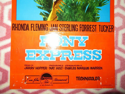 PONY EXPRESS ITALIAN LOCANDINA (27.5"x13") POSTER CHARLTON HESTON 1953 - Rendezvous Cinema