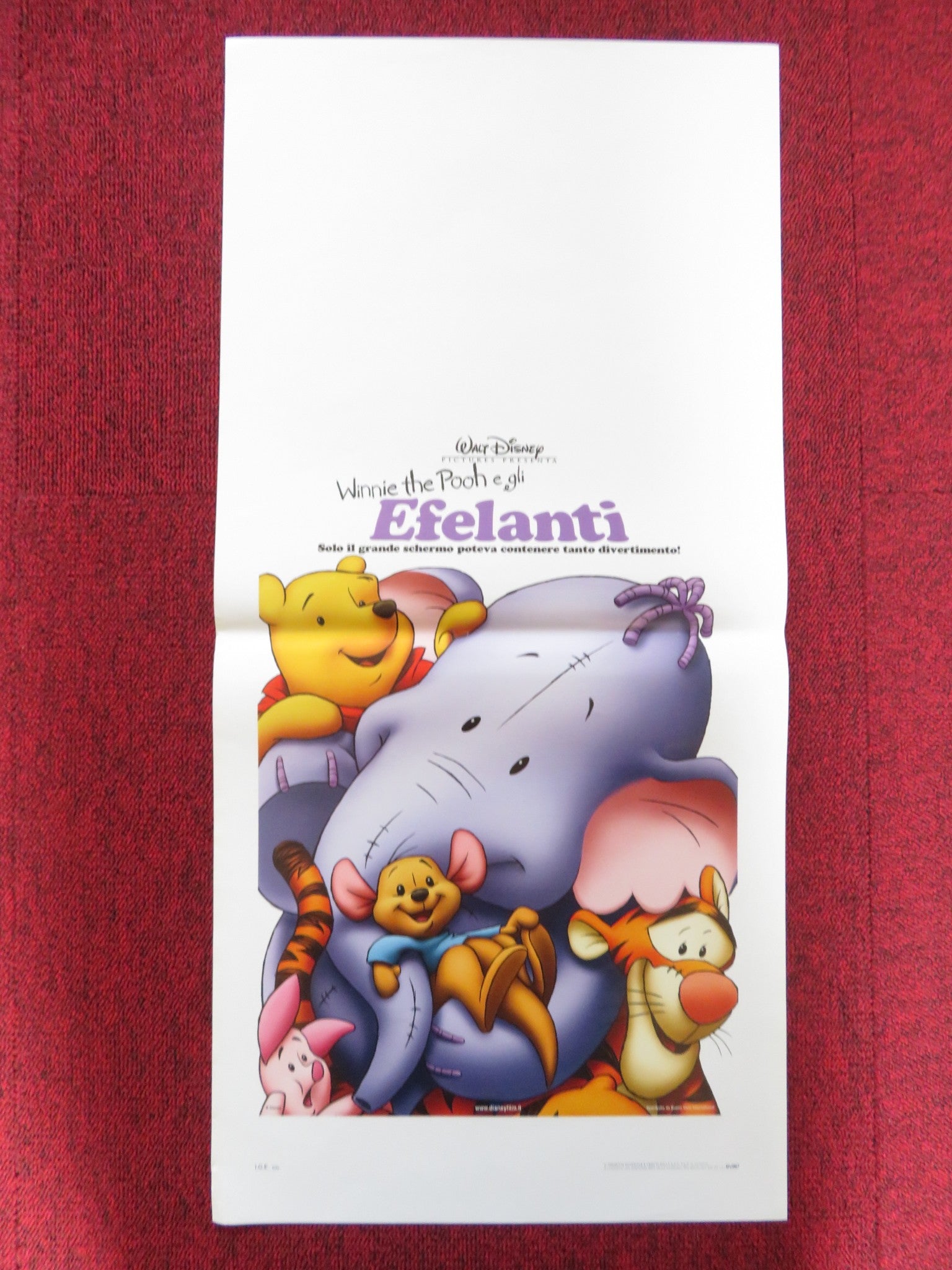 POOH'S HEFFALUMP MOVIE ITALIAN LOCANDINA POSTER DISNEY JIM CUMMINGS 2005 Rendezvous Cinema Movie posters