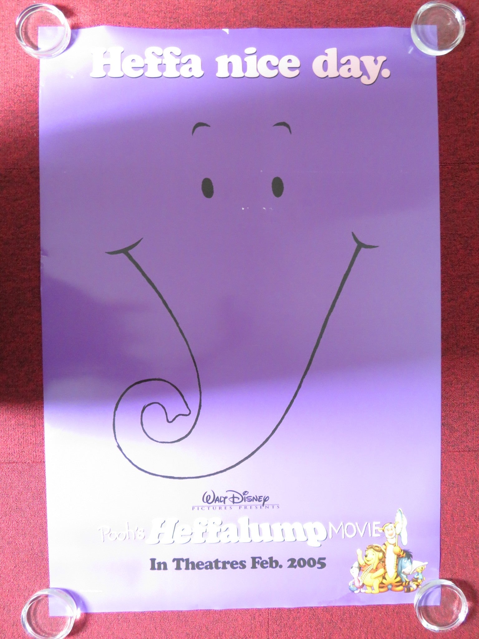 POOH'S HEFFALUMP MOVIE US ONE SHEET ROLLED POSTER DISNEY JIM CUMMINGS 2005 Rendezvous Cinema Movie posters