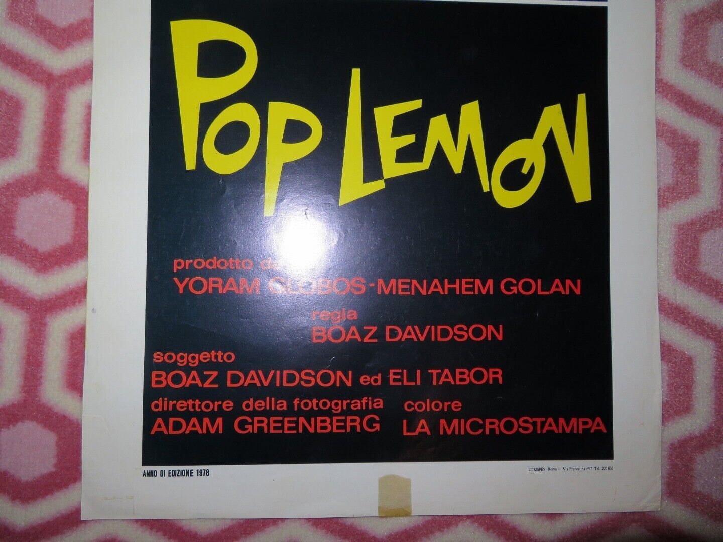 POP LEMON / Lemon Popsicle ITALIAN LOCANDINA (27.5"x13") POSTER 1978 Movie posters