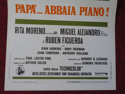 POPI ITALIAN LOCANDINA (27.5"x13") POSTER ALAN ARKIN RITA MERENO MIGUEL 1969 Movie posters