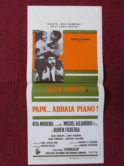 POPI ITALIAN LOCANDINA (27.5"x13") POSTER ALAN ARKIN RITA MERENO MIGUEL 1969 Movie posters