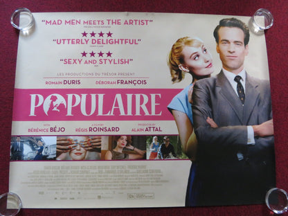 POPULAIRE UK QUAD (30"x 40") ROLLED POSTER ROMAIN DURIS DEBORAH FRANCOIS 2012 Rendezvous Cinema Movie posters