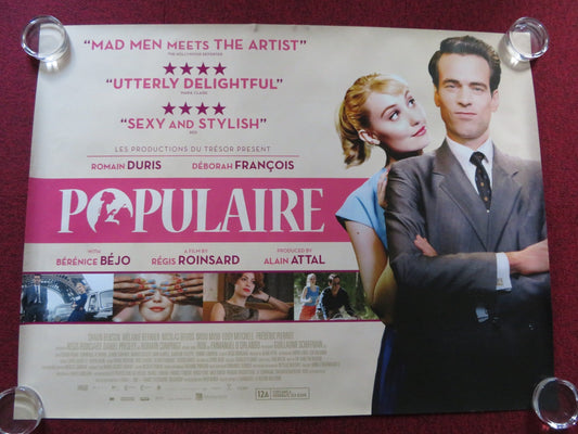 POPULAIRE UK QUAD (30"x 40") ROLLED POSTER ROMAIN DURIS DEBORAH FRANCOIS 2012 Rendezvous Cinema Movie posters