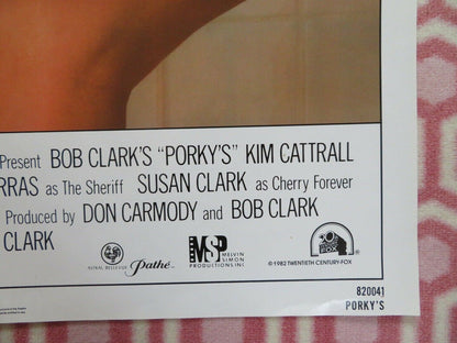 PORKY'S FOLDED US ONE SHEET POSTER KIM CATTRALL BOB CLARK 1982 - Rendezvous Cinema