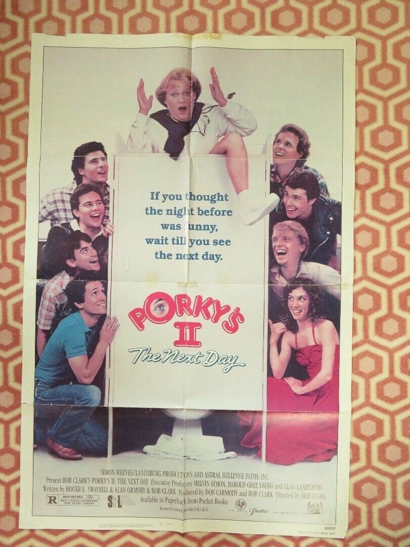PORKY'S II:THE NEXT DAY FOLDED US ONE SHEET POSTER BOB CLARK 1983 Movie posters
