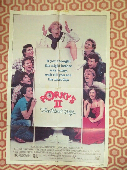 PORKY'S II:THE NEXT DAY FOLDED US ONE SHEET POSTER BOB CLARK 1983 Movie posters