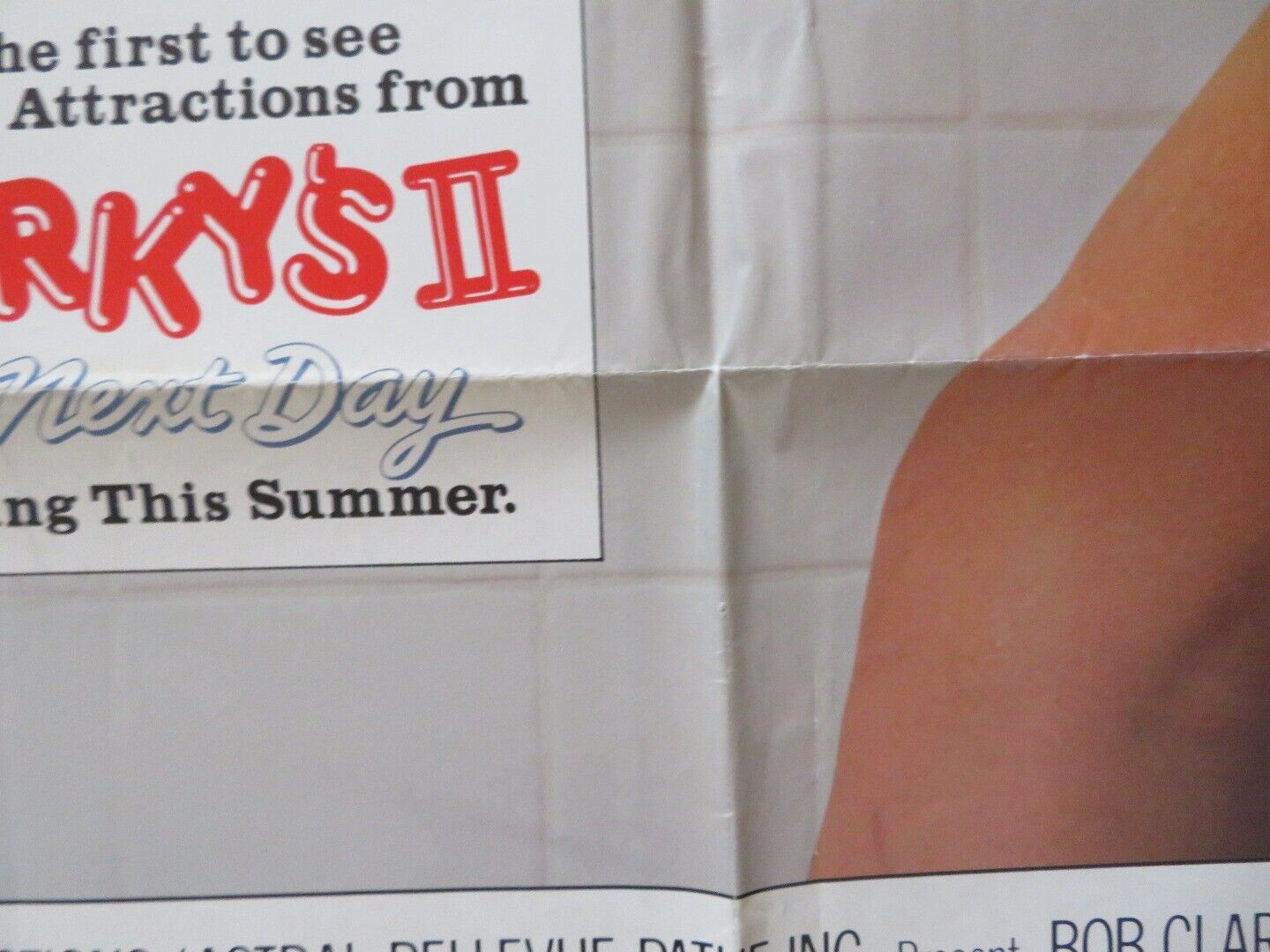 PORKY'S - RE RELEASE PROMO FOLDED US ONE SHEET POSTER DAN MONAHAN 1983 - Rendezvous Cinema