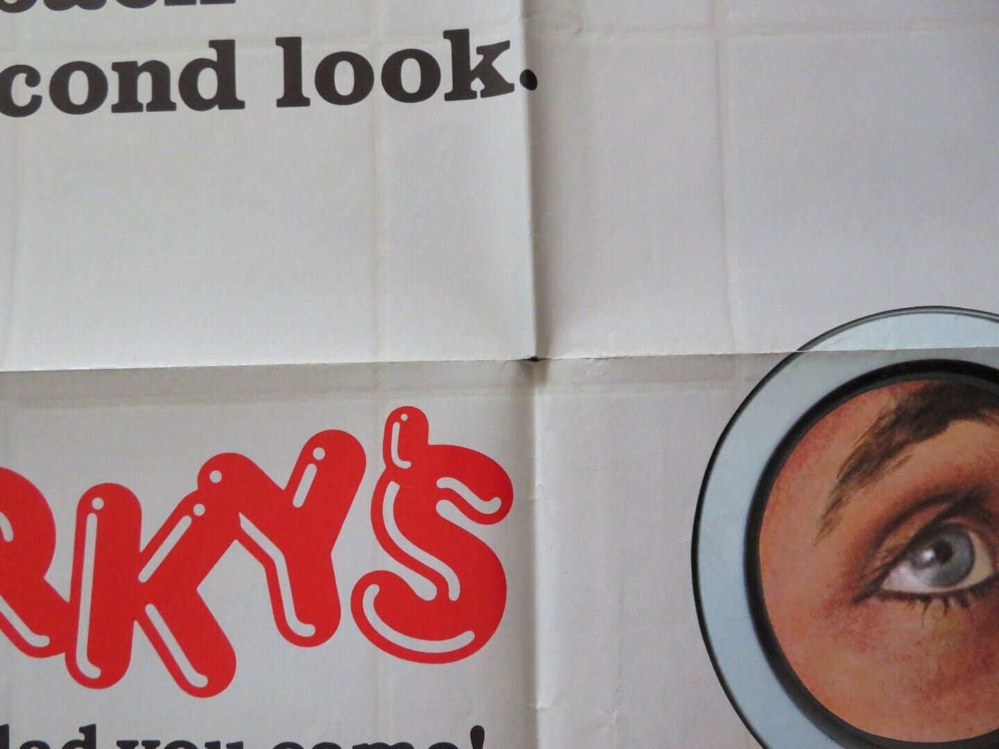 PORKY'S - RE RELEASE PROMO FOLDED US ONE SHEET POSTER DAN MONAHAN 1983 - Rendezvous Cinema