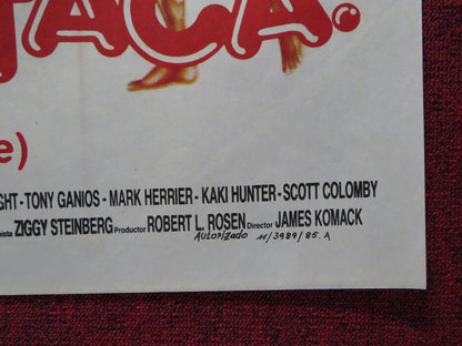 PORKY'S REVENGE ARGENTINA ONE SHEET POSTER DAN MONAHAN WYATT KNIGHT 1985 - Rendezvous Cinema