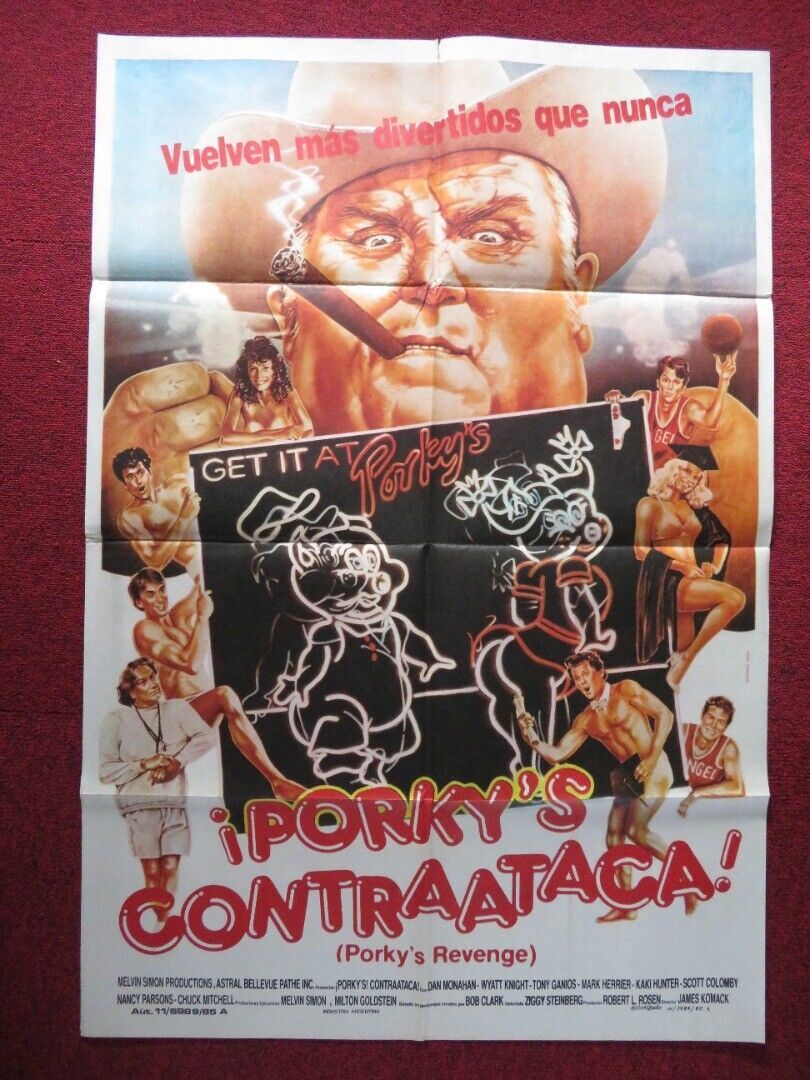 PORKY'S REVENGE ARGENTINA ONE SHEET POSTER DAN MONAHAN WYATT KNIGHT 1985 - Rendezvous Cinema