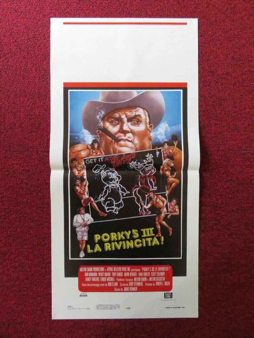 PORKY'S REVENGE ITALIAN LOCANDINA (27.5"x13") POSTER DAN MONAHAN 1985 Movie posters