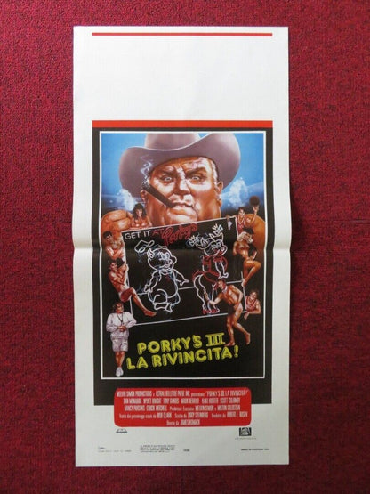 PORKY'S REVENGE ITALIAN LOCANDINA (27.5"x13") POSTER DAN MONAHAN 1985 Movie posters
