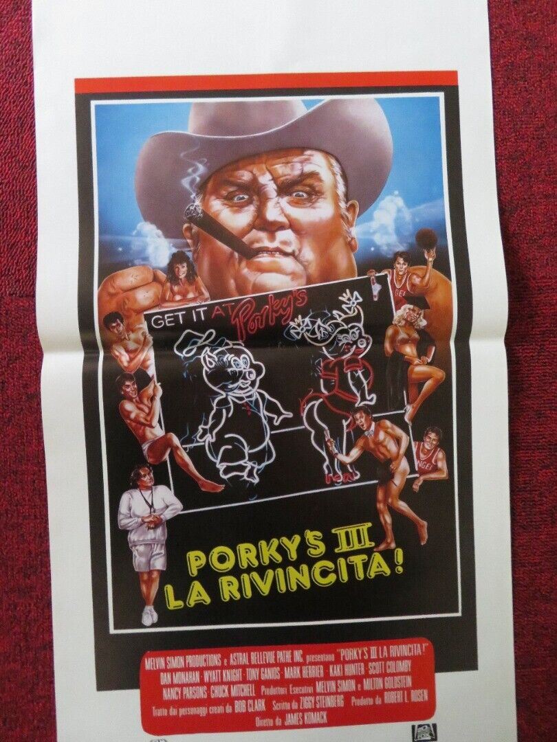 PORKY'S REVENGE ITALIAN LOCANDINA (27.5"x13") POSTER DAN MONAHAN 1985 Movie posters