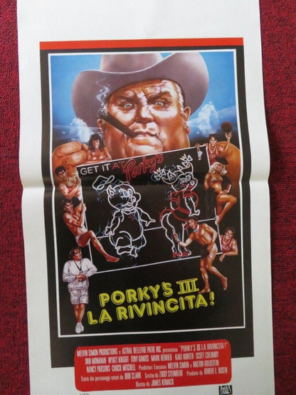 PORKY'S REVENGE ITALIAN LOCANDINA (27.5"x13") POSTER DAN MONAHAN 1985 Movie posters