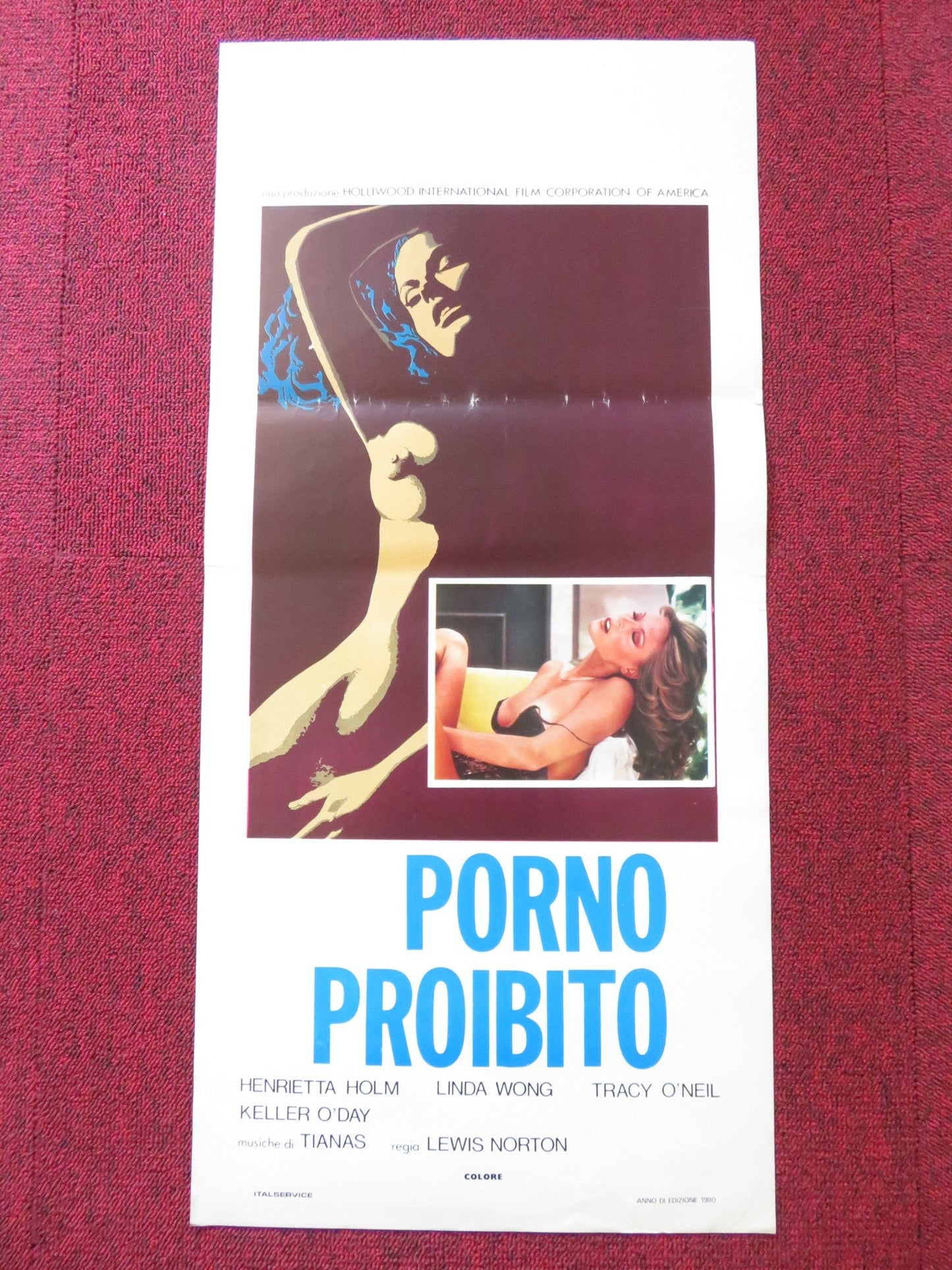 PORNO PROIBITO / CHINA DE SADE ITALIAN LOCANDINA POSTER LINDA WONG 1977 Rendezvous Cinema Movie posters