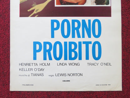 PORNO PROIBITO / CHINA DE SADE ITALIAN LOCANDINA POSTER LINDA WONG 1977 Rendezvous Cinema Movie posters