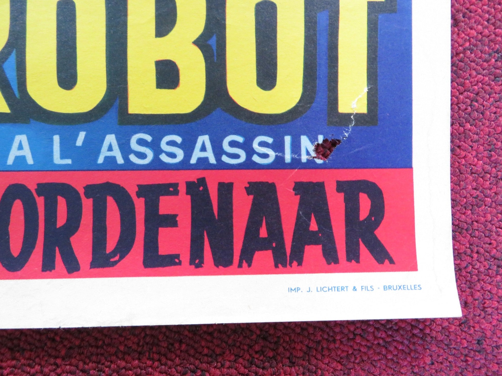 PORTRAIT ROBOT BELGIUM POSTER MAURICE RONET ANDREA PARISY 1962 Rendezvous Cinema Movie posters