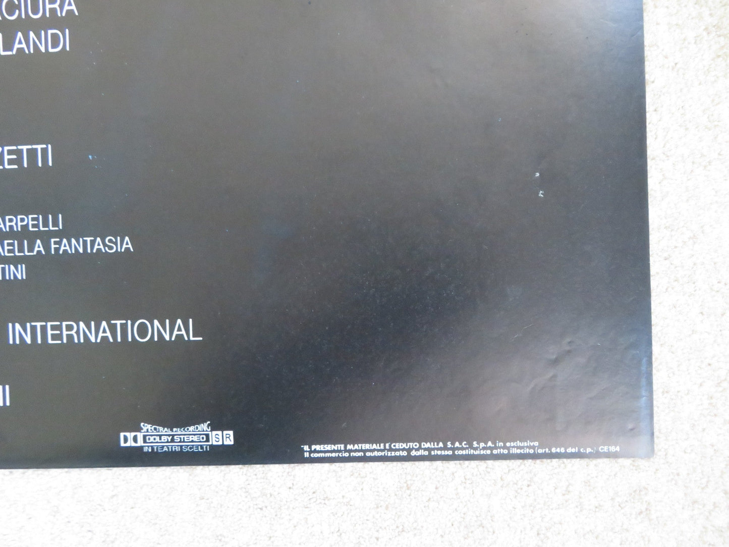 PORZUS ITALIAN 2 FOGLIO POSTER LORENZO CRESPI GIANNI CAVINA 1997 Rendezvous Cinema Movie posters